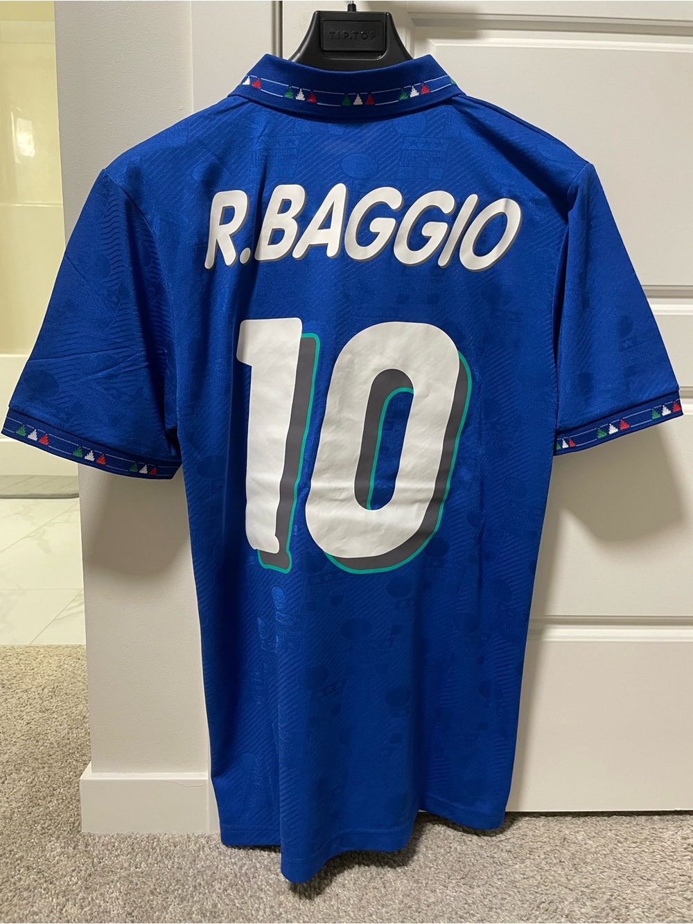 Rare Diadora R. Baggio #10 90s Italy Blue Soccer Football Shirt Jersey